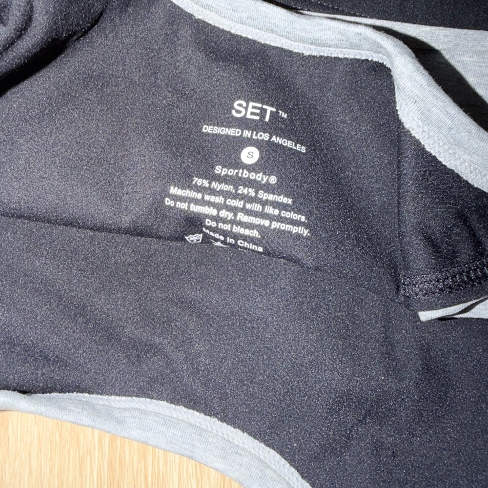SET Active Grey and Black Reversible Sports Bra - Picture 5 of 6